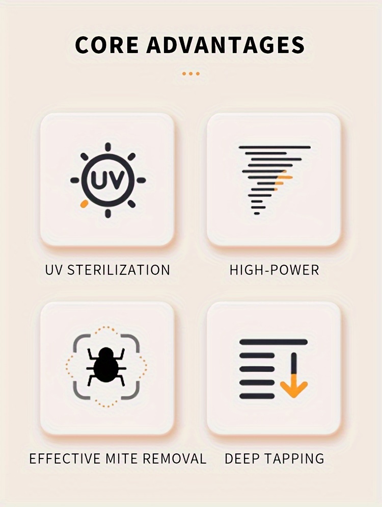 uv wireless dust mite vacuum cleaner with high frequency beating usb charging 5400mah lithium rechargeable battery washable filter for bedroom sofa and bedding details 1