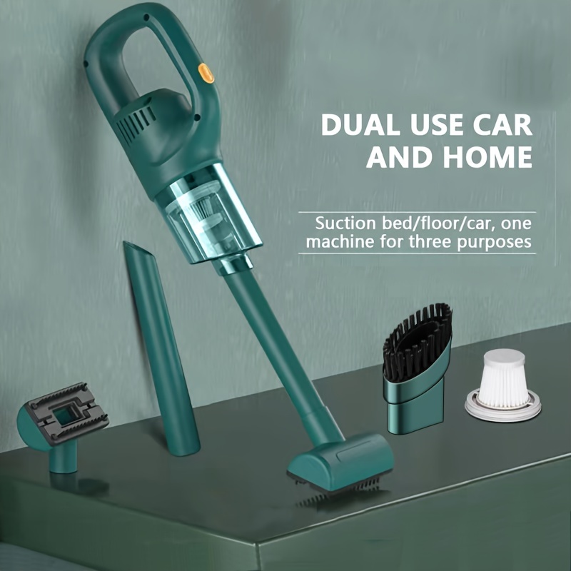 portable handheld vacuum cleaner usb charging dual use for home office strong 3 1kpa suction rechargeable 1800mah lithium battery multiple attachments electronic component cleaning details 0