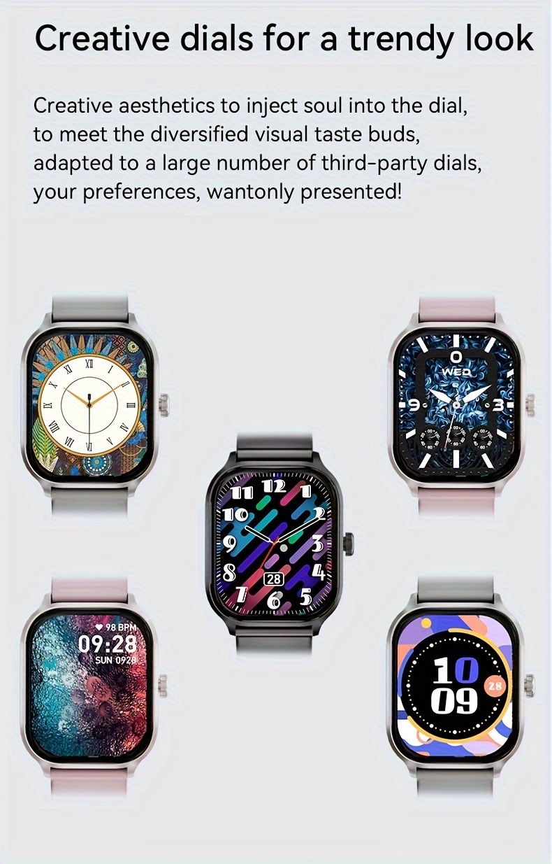 smart watch gifts for men and women 2 01 smart watch for android iphone fitness tracking watch sport mode pedometer distance stylish lightweight sport details 2