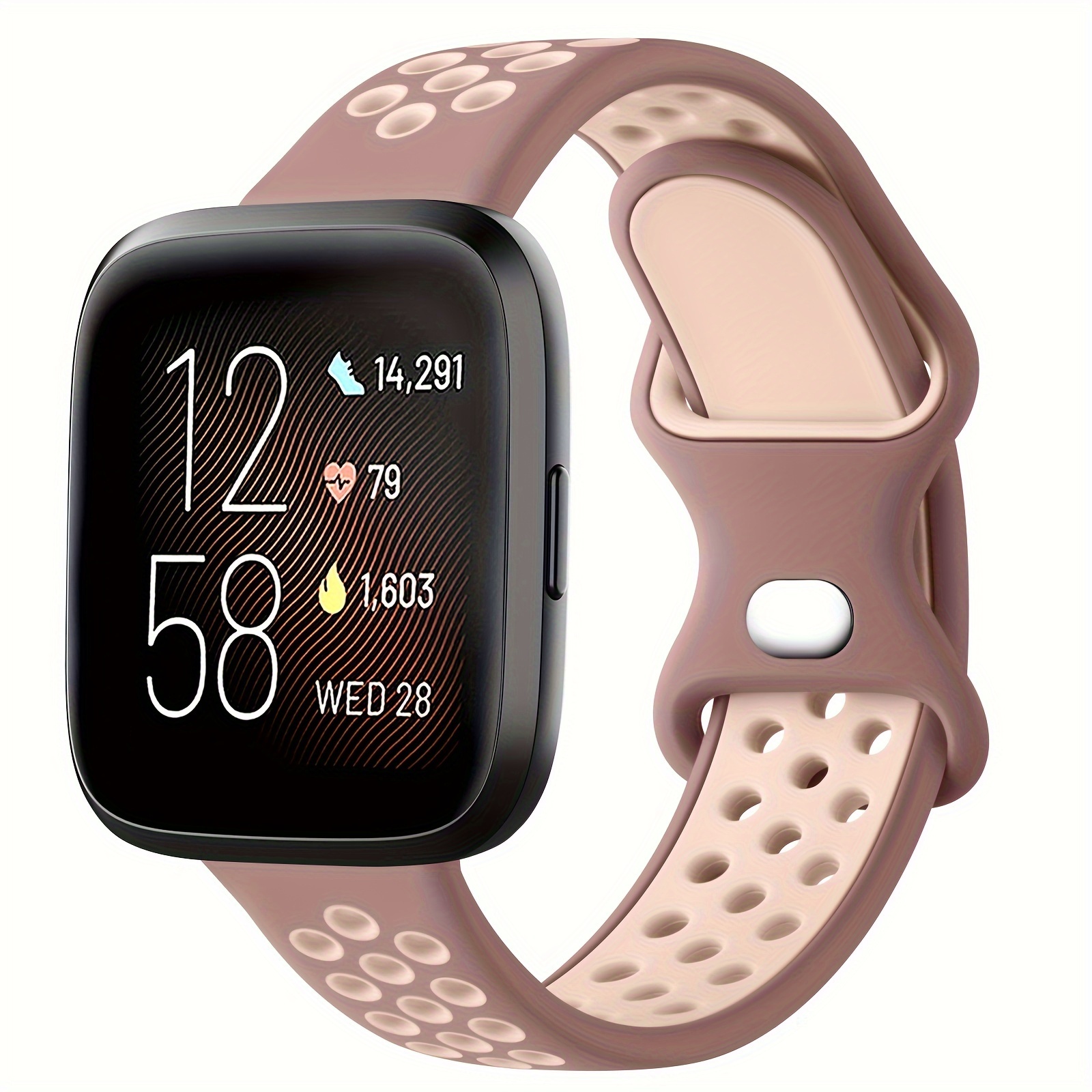 silicone band compatible with fitbit se strap sport wristband bracelet for fitbit watchband for women men details 0