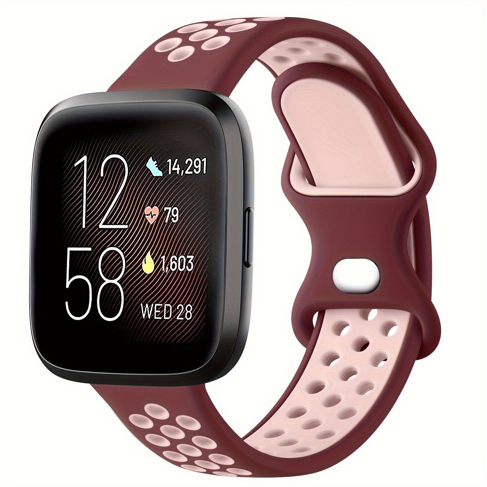 silicone band compatible with fitbit se strap sport wristband bracelet for fitbit watchband for women men details 7