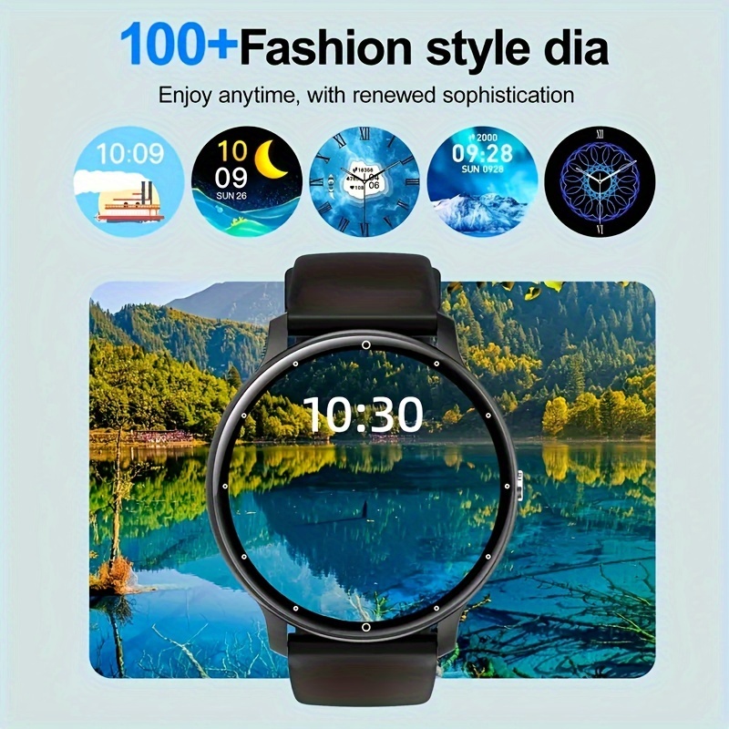 the smartwatch features wireless calling message notifications tracking step counting and exercise suitable for fitness and outdoor activities details 1