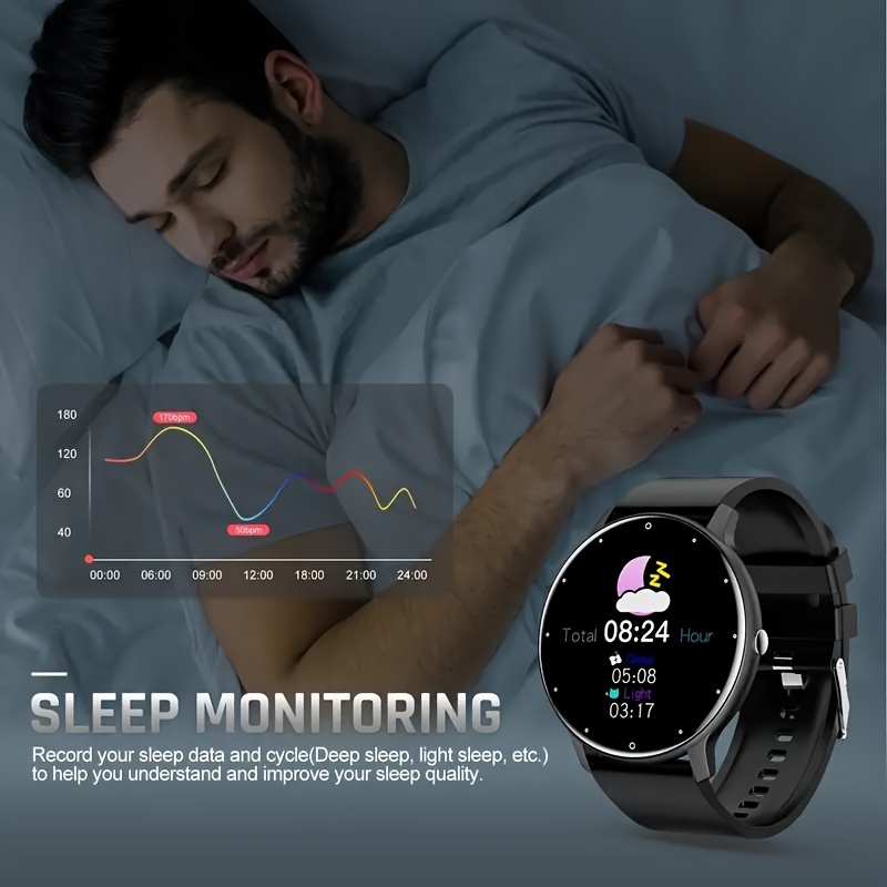 the smartwatch features wireless calling message notifications tracking step counting and exercise suitable for fitness and outdoor activities details 4