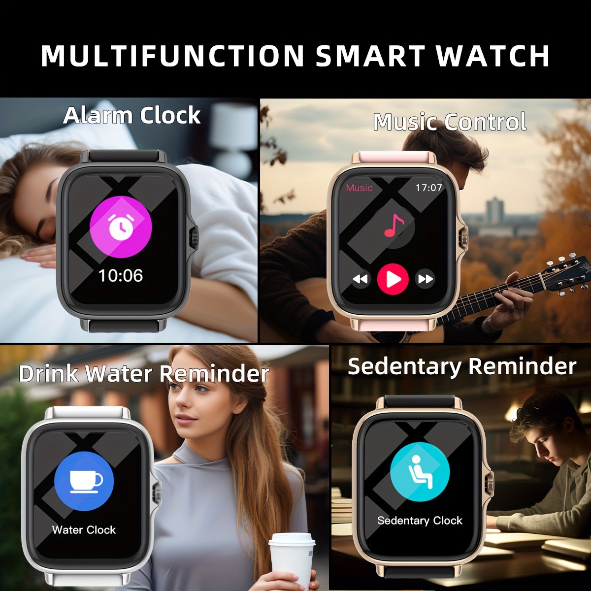 waterproof smart watch 1 83 screen display with message answer make call smartwatch sleep monitoring sports pedometer information alerts for iphone android phones smartbands fitness watch for women men friend gift birthday gift details 6