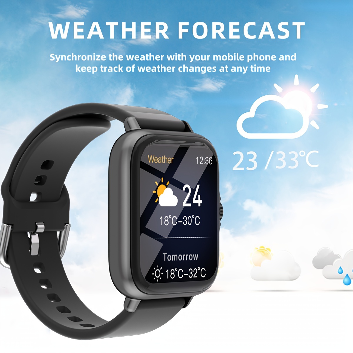 waterproof smart watch 1 83 screen display with message answer make call smartwatch sleep monitoring sports pedometer information alerts for iphone android phones smartbands fitness watch for women men friend gift birthday gift details 8