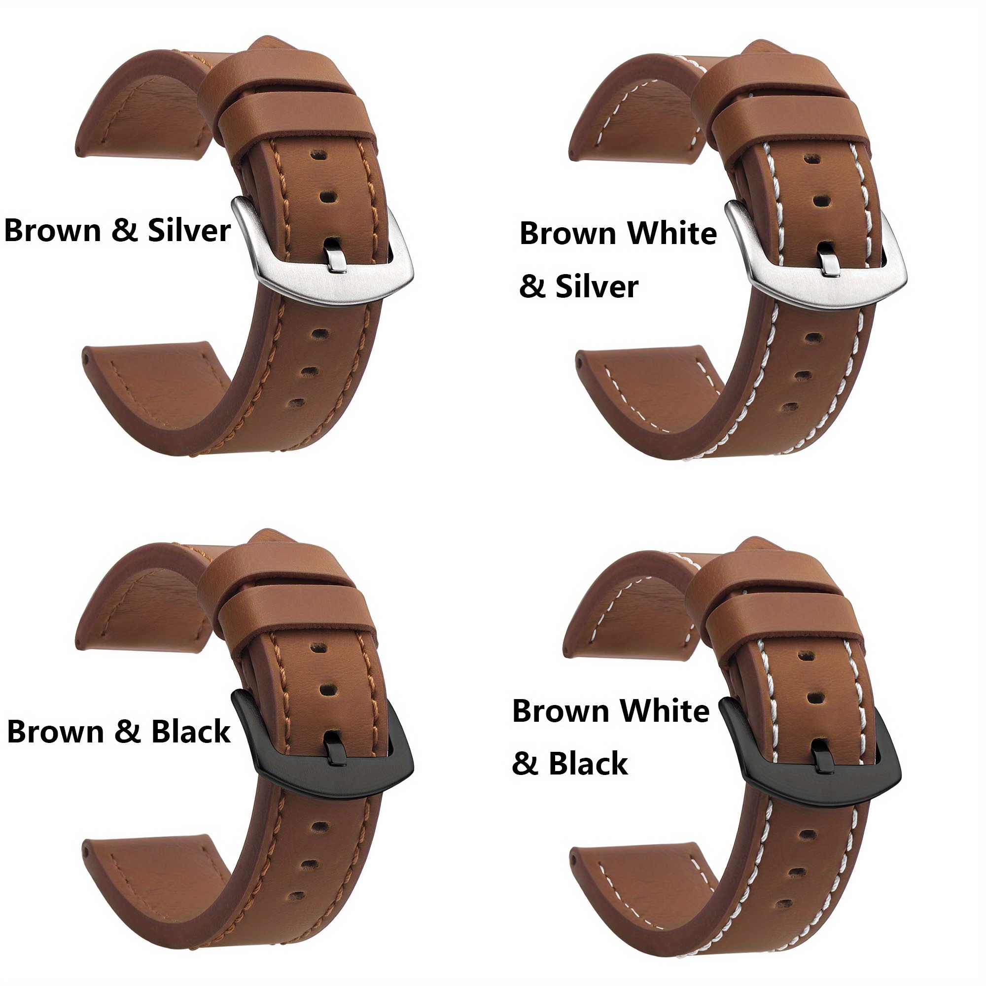 fashionable smooth genuine calfskin leather watch band for 20mm 22mm straps with solid automatic butterfly business watch wrist strap details 10