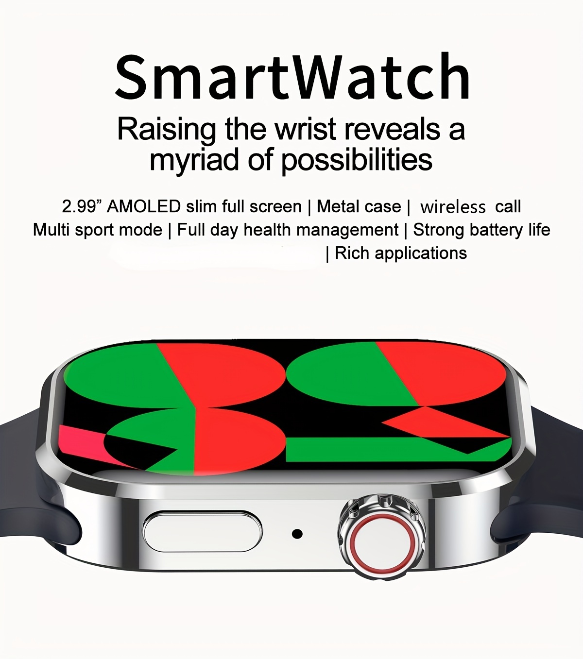 b02 smart watch with wireless call receiving making 2 01inch hd large screen exercise mode fitness compatible with android for iphone details 0
