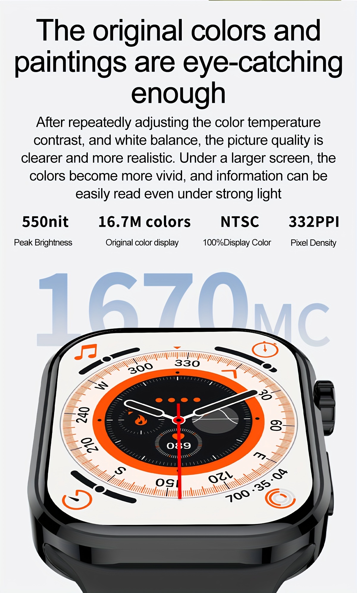 b02 smart watch with wireless call receiving making 2 01inch hd large screen exercise mode fitness compatible with android for iphone details 3