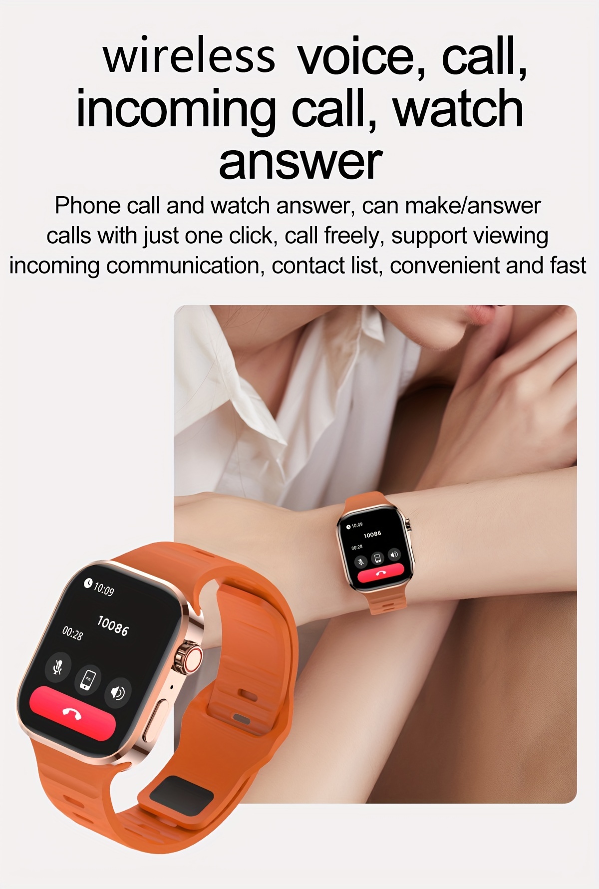 b02 smart watch with wireless call receiving making 2 01inch hd large screen exercise mode fitness compatible with android for iphone details 7