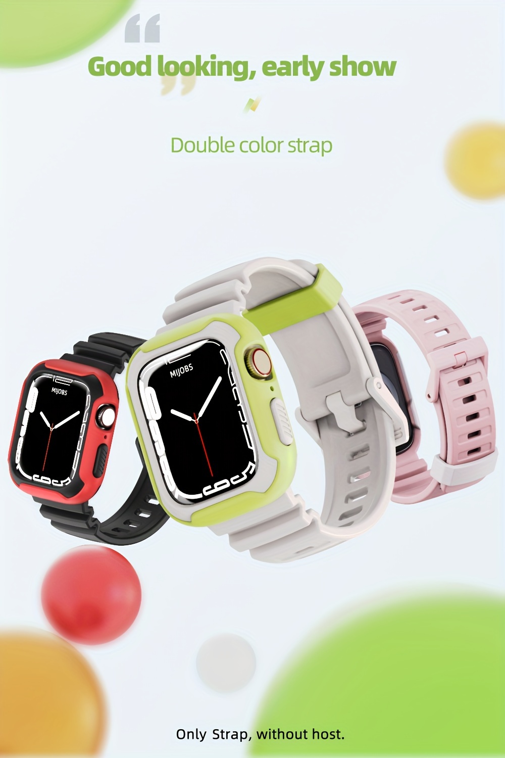 smartwatch case compatible with watch 40mm 41mm 44mm 45mm waterproof strap for 6 5 4 se no screen protector men women shockproof watchband bumper case details 0