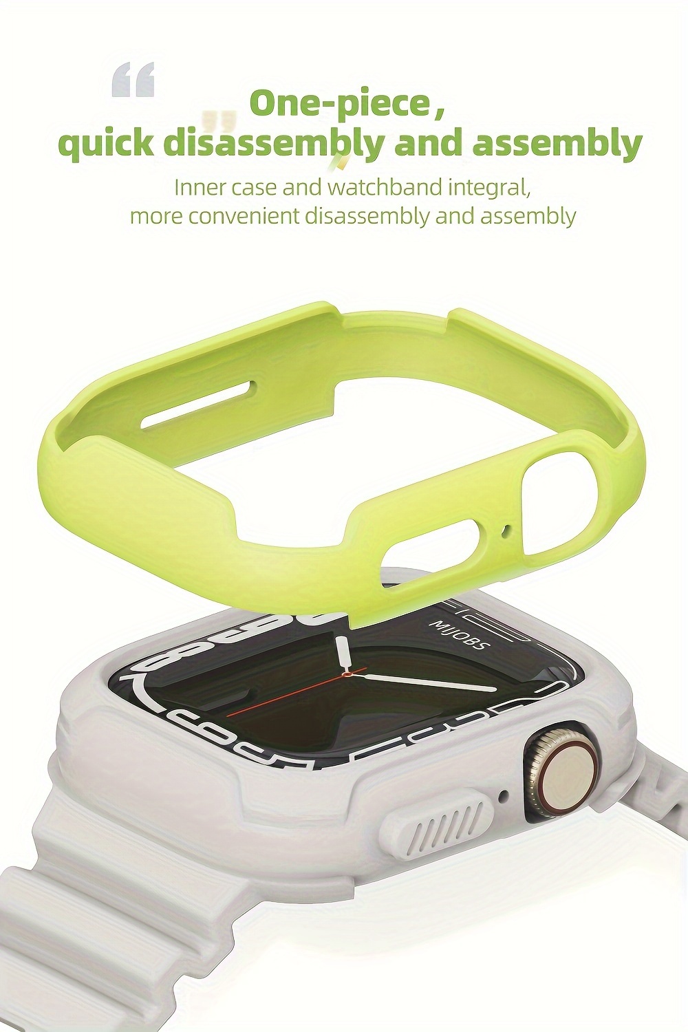 smartwatch case compatible with watch 40mm 41mm 44mm 45mm waterproof strap for 6 5 4 se no screen protector men women shockproof watchband bumper case details 3
