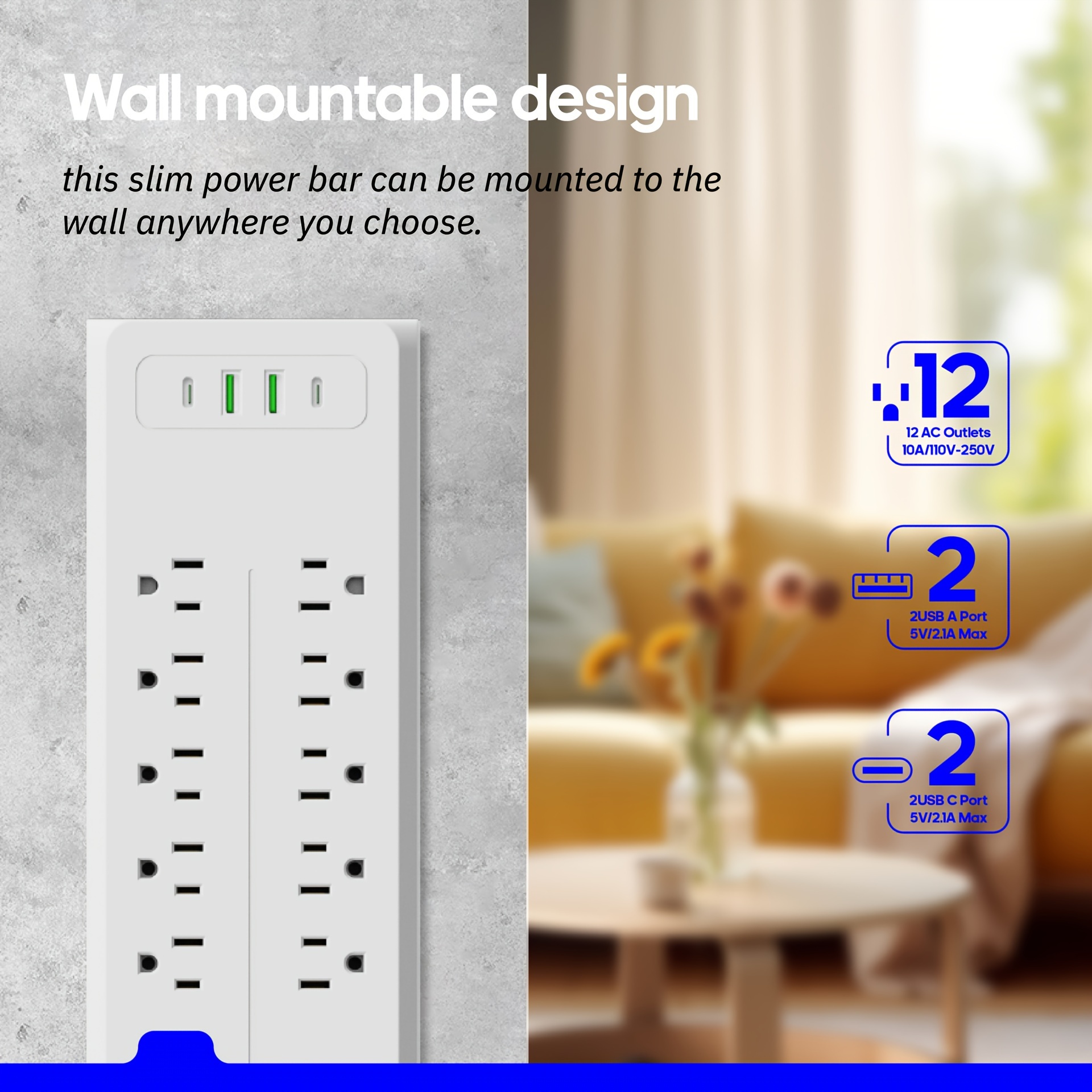 16 in 1 protector with 12 outlets 2 usb and 2 usb c for iphone charging line 79 inch extension cord for plug extender for dorm room essential details 4